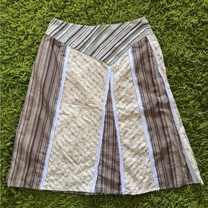 J. Jill Multicolor Patchwork A-Line Skirt